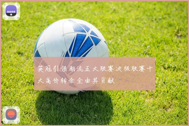 英冠引领潮流五大联赛次级联赛十大高价转会全由其贡献